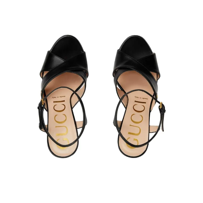 GUCCI One-Strap Sandals 13.5cm Women's Black-2