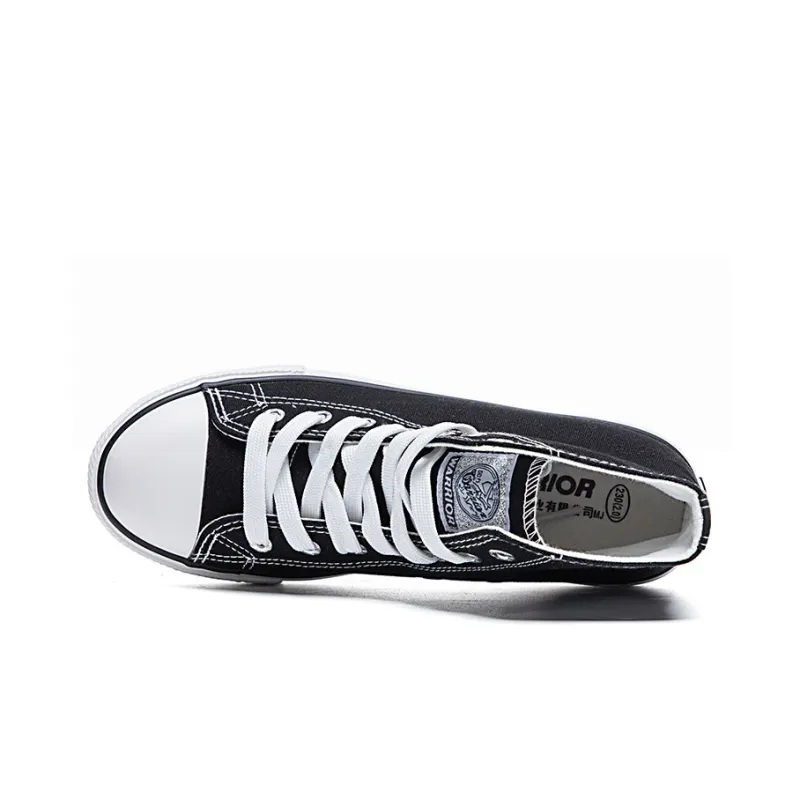 Warrior Wear resistant And Lightweight High Top Canvas Shoes Unisex Black-2