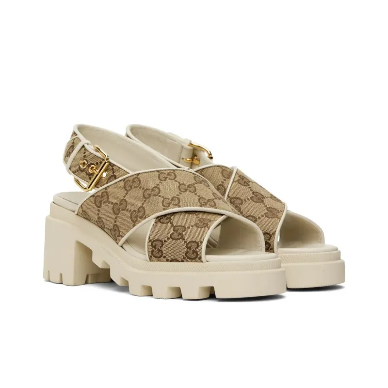 GUCCI One Strap Sandals Women's Beige-2