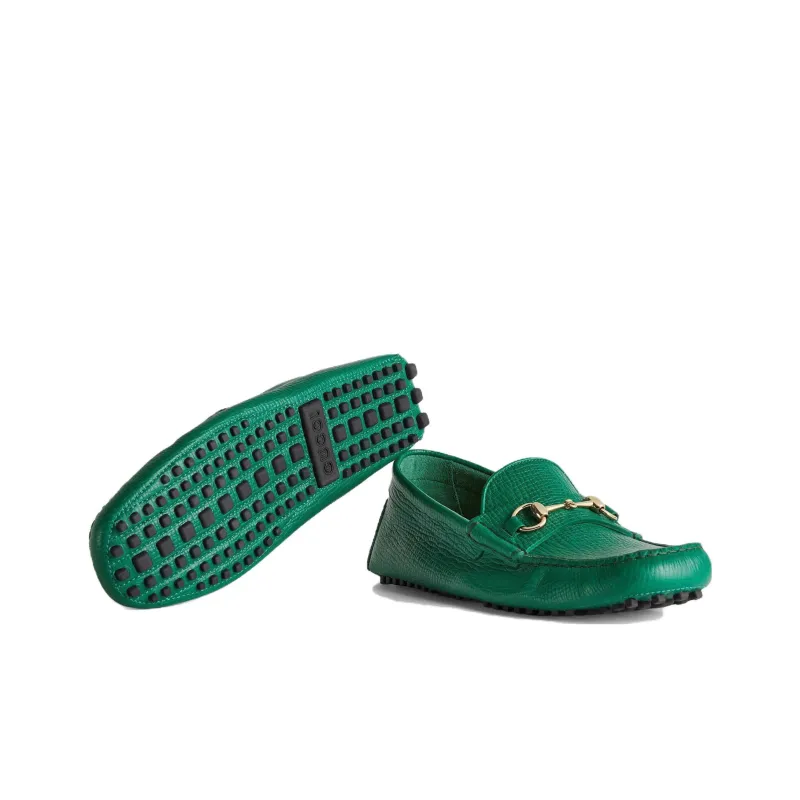 GUCCI Horsebit Casual Shoes Men's Green-4