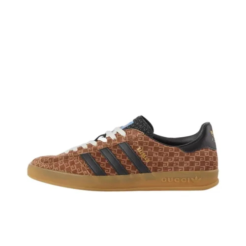 GUCCI X Adidas Originals Gazelle GG Monogram Sneakers