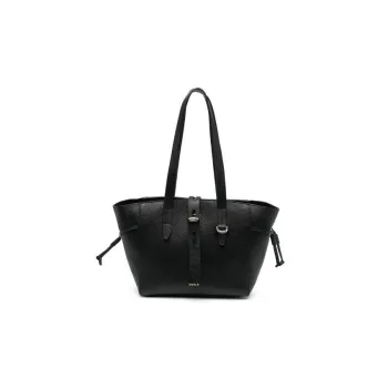 Furla Calfskin One Shoulder Handbags Medium Size Women's Black