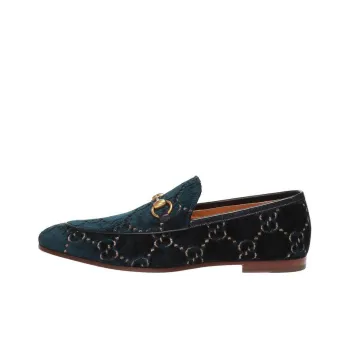 GUCCI Jordaan Gg Loafer Blue Velvet