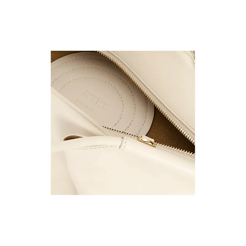 LOEWE Cow Leather Dumpling Bag, Shoulder Bag, Crossbody Bag, Handbag Small Size Women's Ecru-7