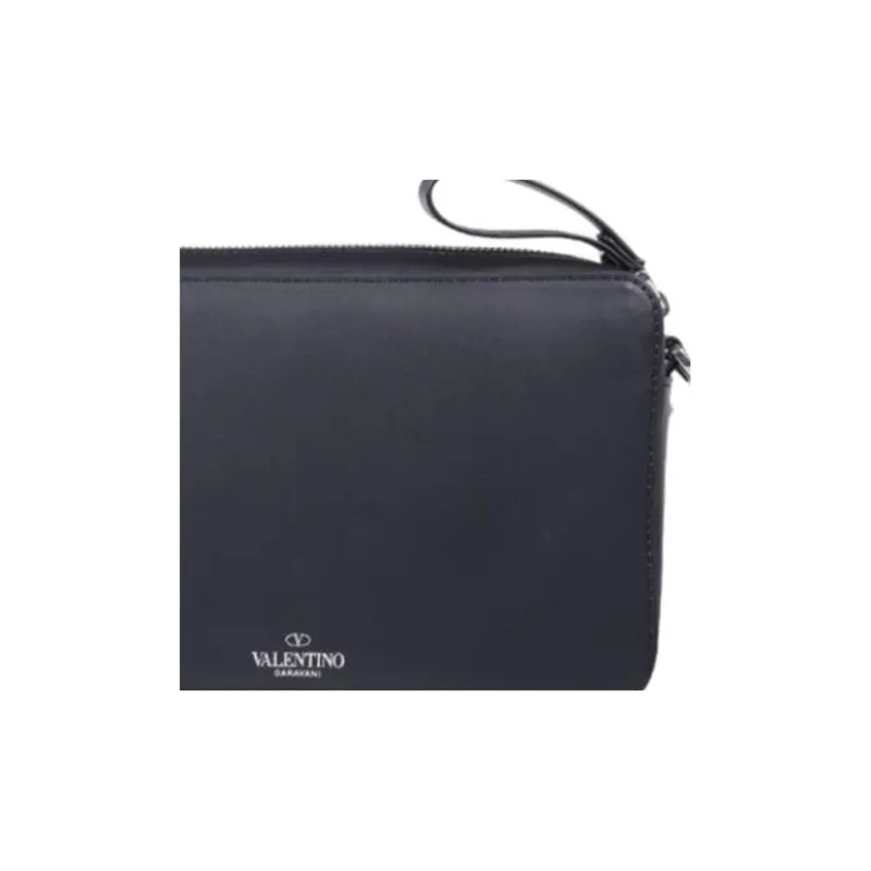 Valentino Vltn Logo Printed Zip Up Shoulder Bag-4