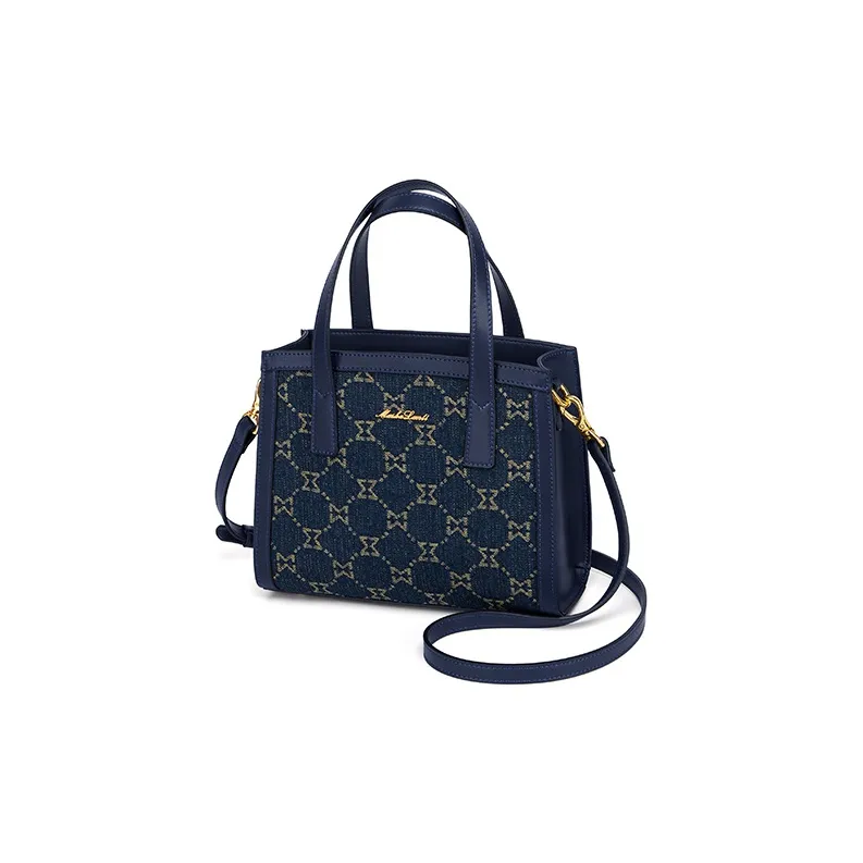MashaLanti Denim Shoulder Bag Crossbody Bag Handbag Medium Size Women's Royal Blue-1