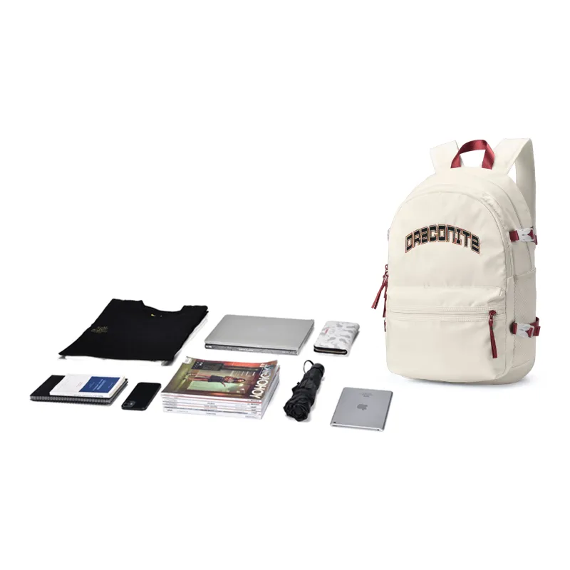 DRACONITE Polyester Student Backpack Regular Unisex White-9