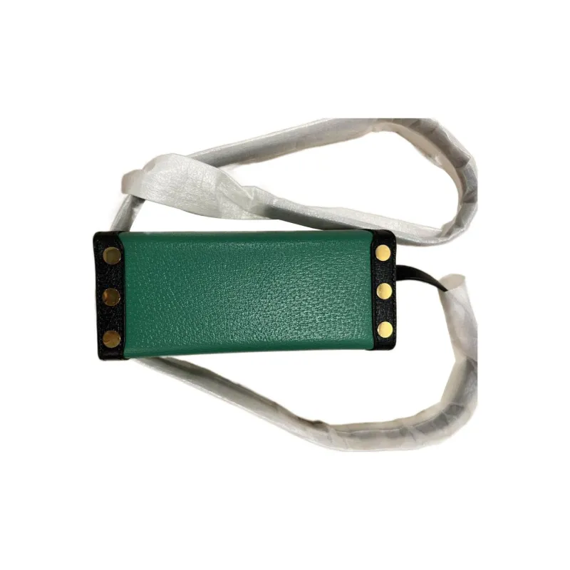 GUCCI Padlock Leather Handbag Shoulder Bag Crossbody Bag Small Size Women's Green/Black-3