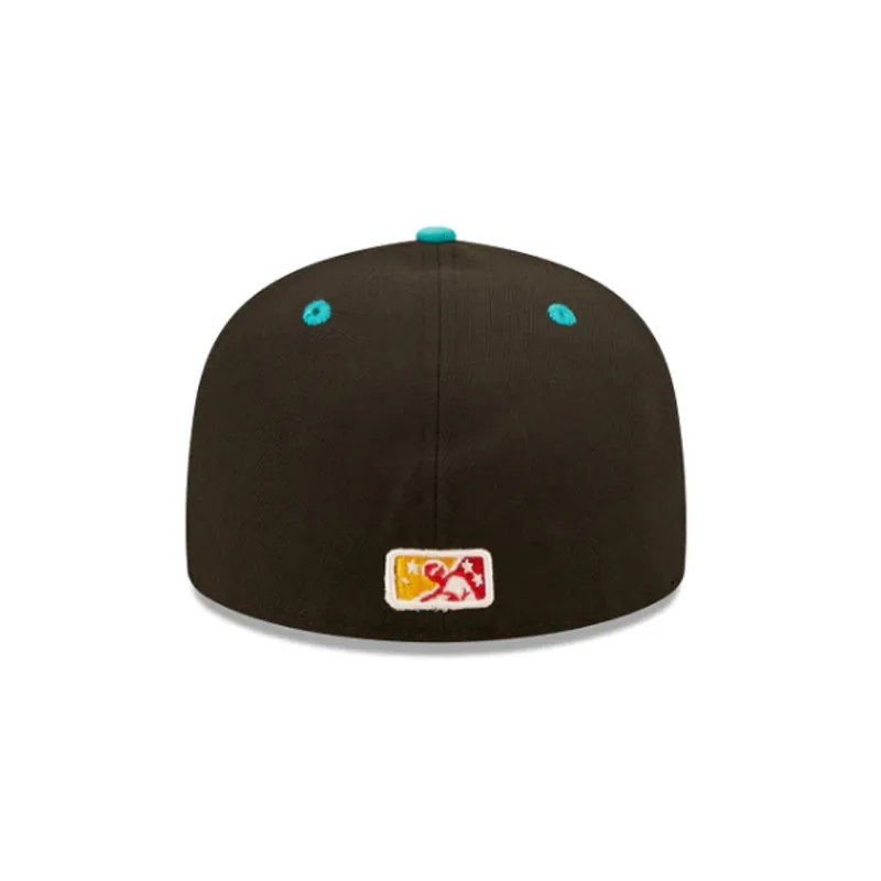 New Era Polyester Baseball Caps Unisex Black/Teal-5