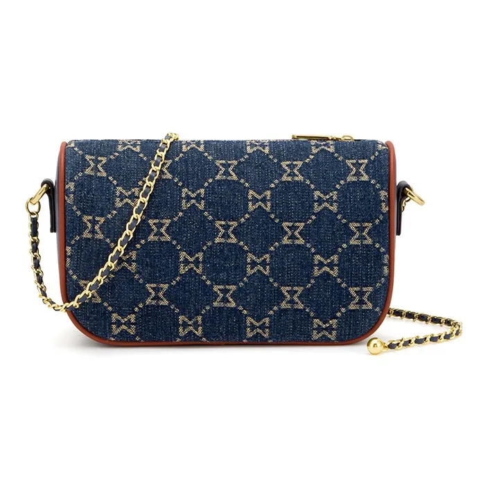MashaLanti Denim Small Square Bag Shoulder Bag Small Size Women's Royal Blue-3