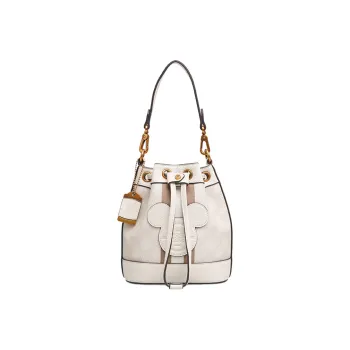 Disney Leather Bucket Bags Shoulder Bags Women's Ecru