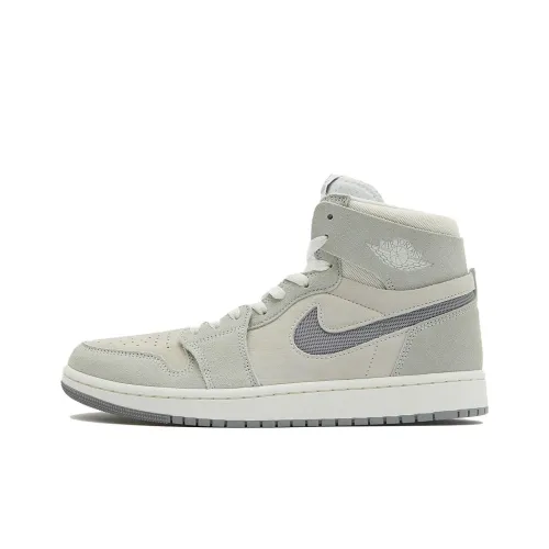 Jordan Air Jordan 1 Zoom CMFT 2 Slip Resistant High Top Vintage Basketball Shoes Men's Beige