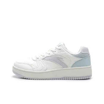 Anta Little Zero Sensation, Year One Non slip Lightweight Low Top Skateboard Shoes Women's White Blue Purple