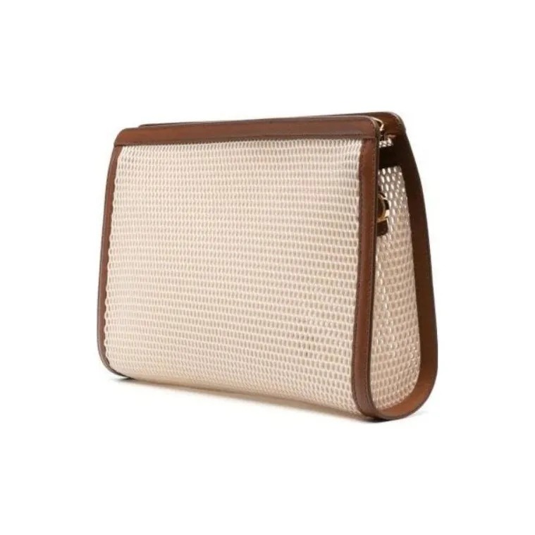 TOM FORD Fabric With Leather Clutch Men's Light Brown-2
