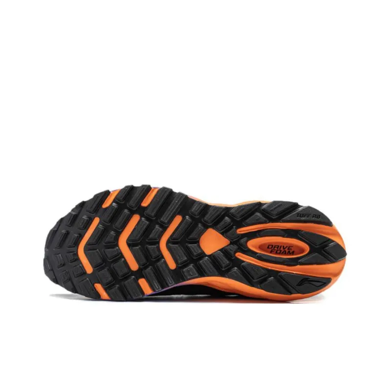 LiNing Yufeng Cushioning Anti Slip And Wear Resistant Low Top Running Shoes Men's Black Orange Purple-4