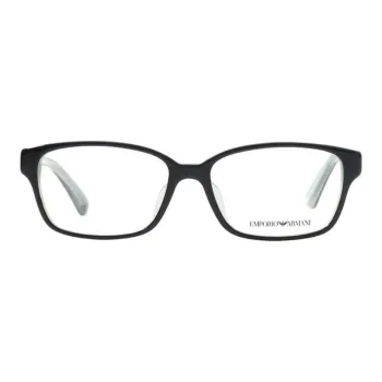 EMPORIO ARMANI Plate Frame Rectangular Eyeglass Frames Women's Black