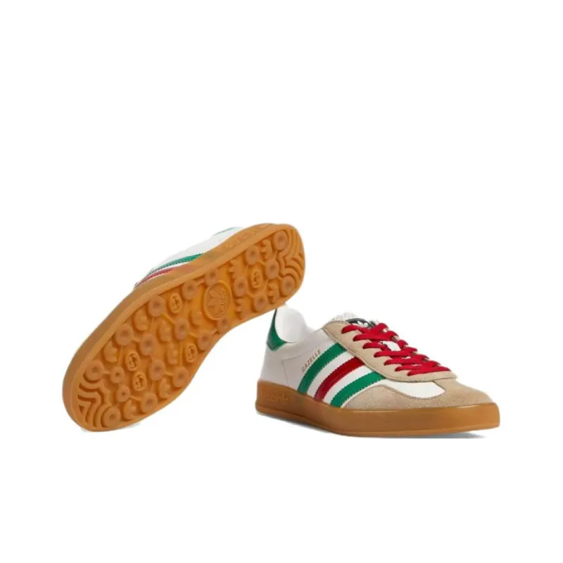 GUCCI Adidas X GUCCI Gazelle 'White Green Red'-5