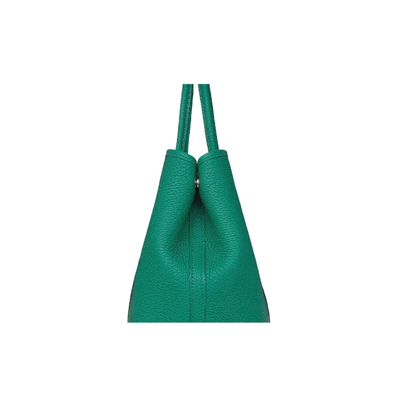 HERMES Garden Calfskin Handbag Regular Women's New Verona Green-3