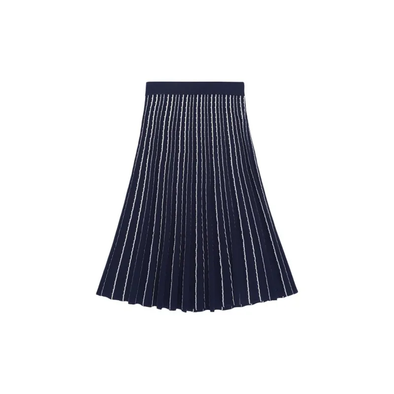 LI NING 1990 Classic Collection Casual Short Skirts Women's Deep Mysterious Blue-1