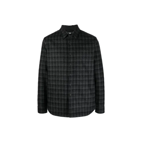 ASPESI Check-pattern Spread-collar Shirt