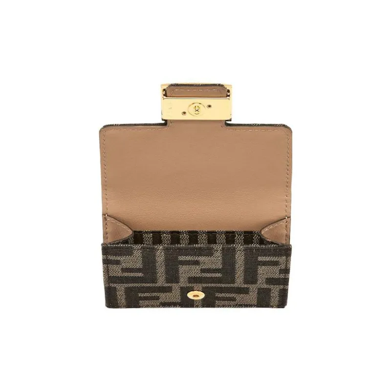 FENDI Fabric Wallet Women's Brown-1