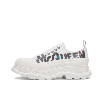 Alexander McQueen Tread Slick Low Lace Up White Grafitti