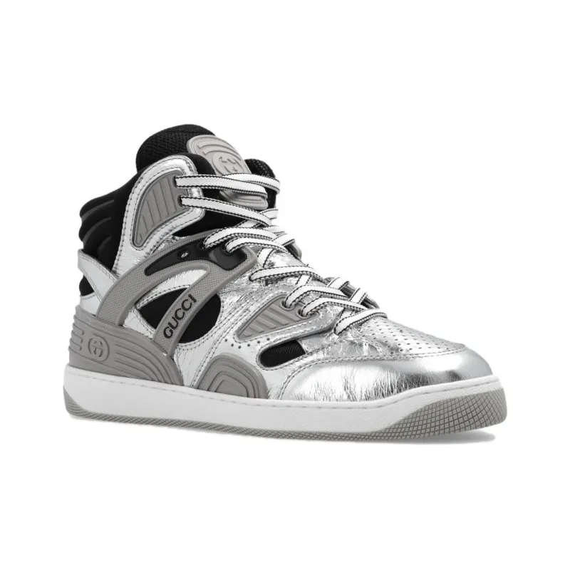 GUCCI Basket High 'Silver Black'-2