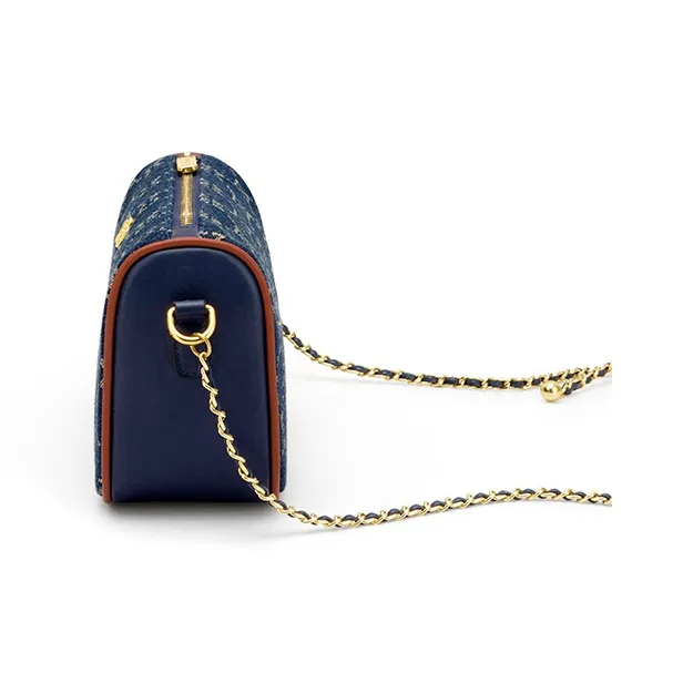 MashaLanti Denim Small Square Bag Shoulder Bag Small Size Women's Royal Blue-2