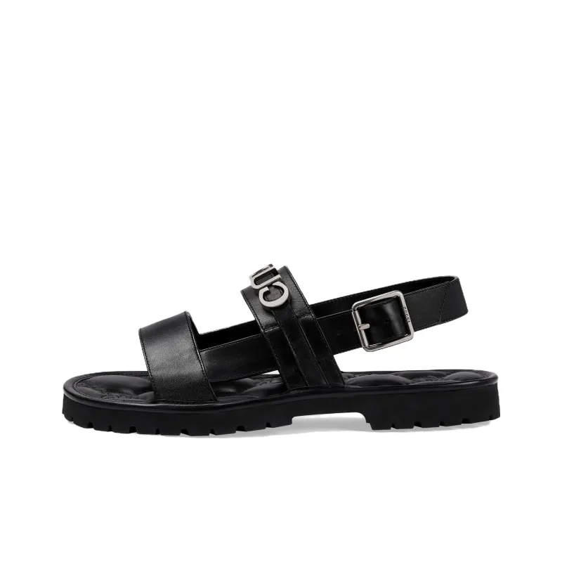 GUCCI One Strap Sandals Men's Black-0