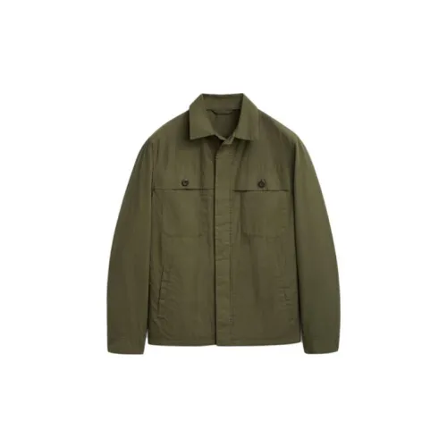 Massimo Dutti Jackets Men Light Green