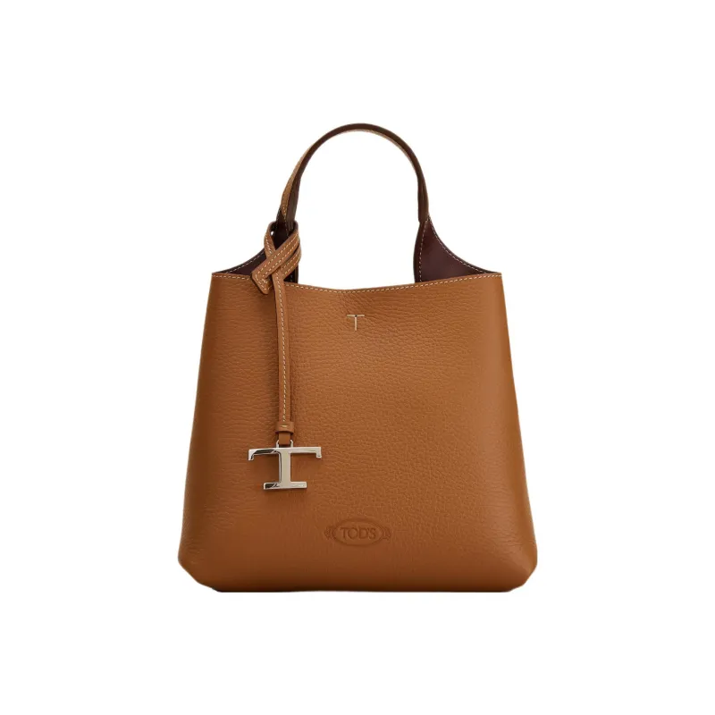 TOD'S T Logo Plaque Tote Bag-0