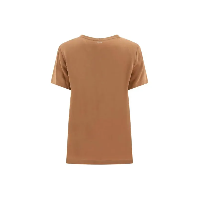 'S MAX MARA Rebecca Crewneck Satin T Shirt-1