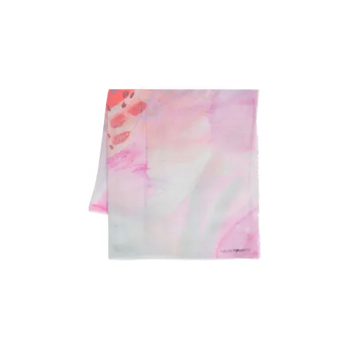 EMPORIO ARMANI Graphic-print Frayed Scarf