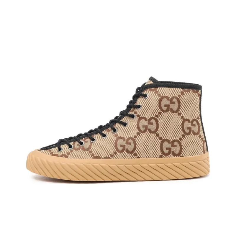 GUCCI Maxi Gg High Top Beige Ebony-0