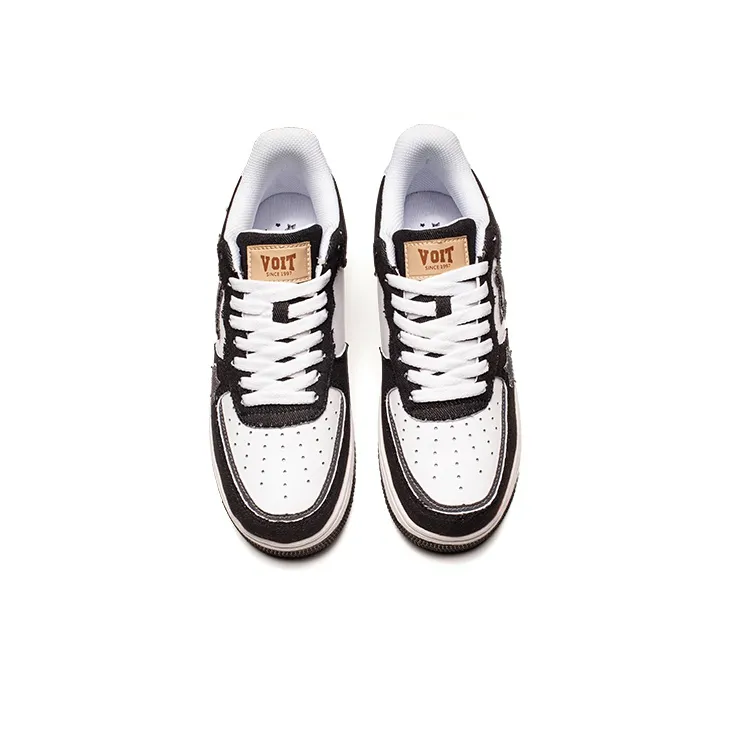 VOIT Stars Shoes Low Top Skateboard Shoes Unisex Black-3