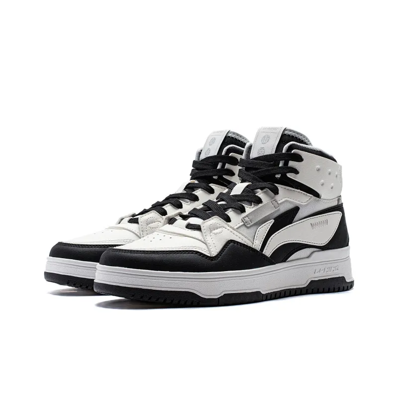 LiNing Yamahara 2.0 Anti Slip Wear Resistant High Top Skateboard Shoes Women's Black White-2