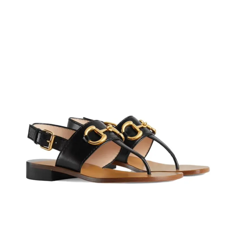 GUCCI Horsebit-motif Flat Sandals-2