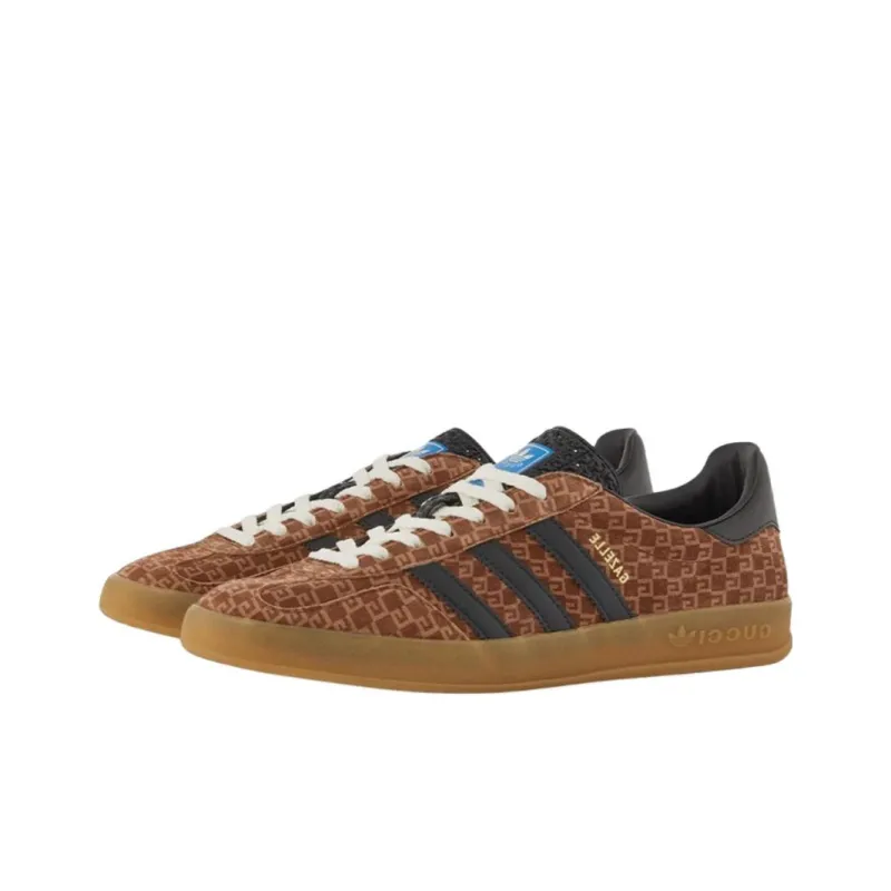GUCCI X Adidas Originals Gazelle GG Monogram Sneakers-2