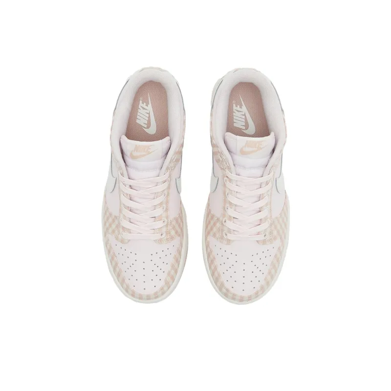Nike Dunk 'Pink Gingham Plaid' Slip-Resistant Low-Top Skateboard Shoes Women's Pink-2