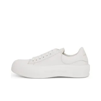 Alexander McQueen Deck Lace Up Plimsoll Sneakers 'Cream White'