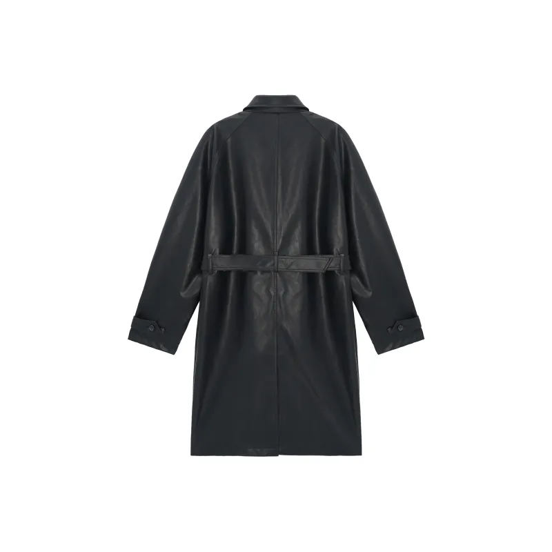 UNVESNO Leather Jackets Unisex Black-1