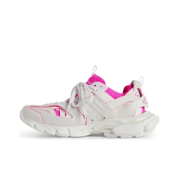 Balenciaga Track Sock Sneakers 'White And Neon Pink Knit And Nylon' Women's