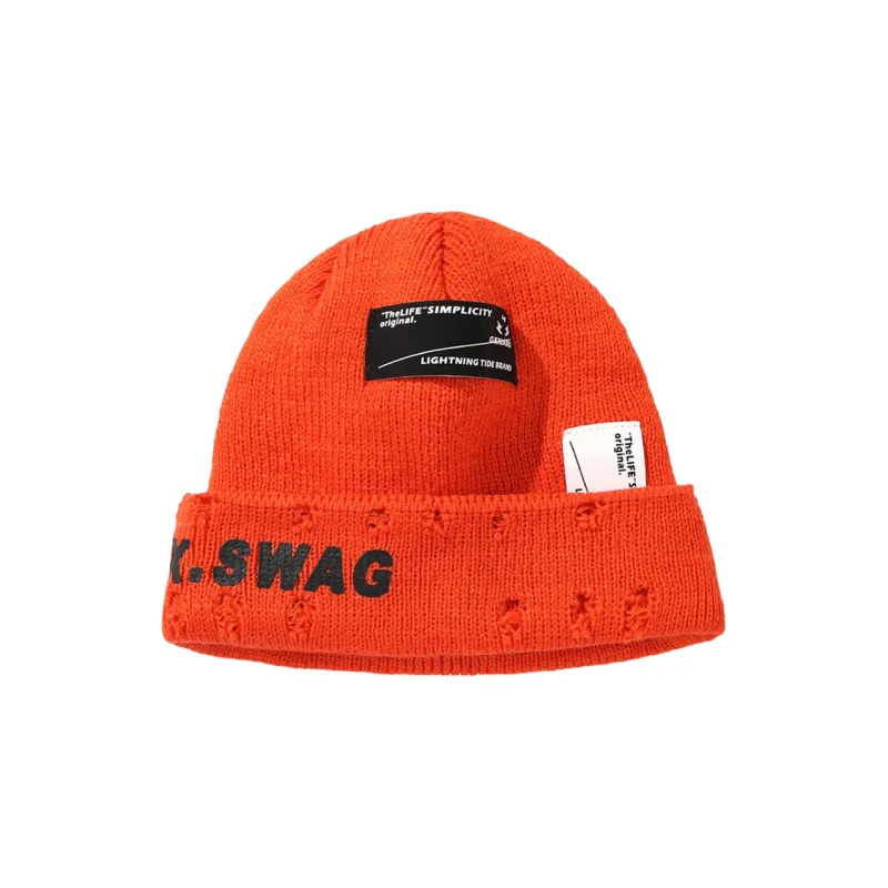GENANX Beanies Unisex Orange Red-3