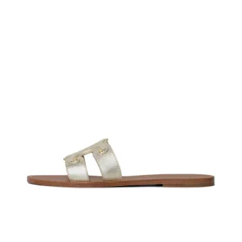 CELINE Triomphe Quick Dry Slide Slippers Women's Gold