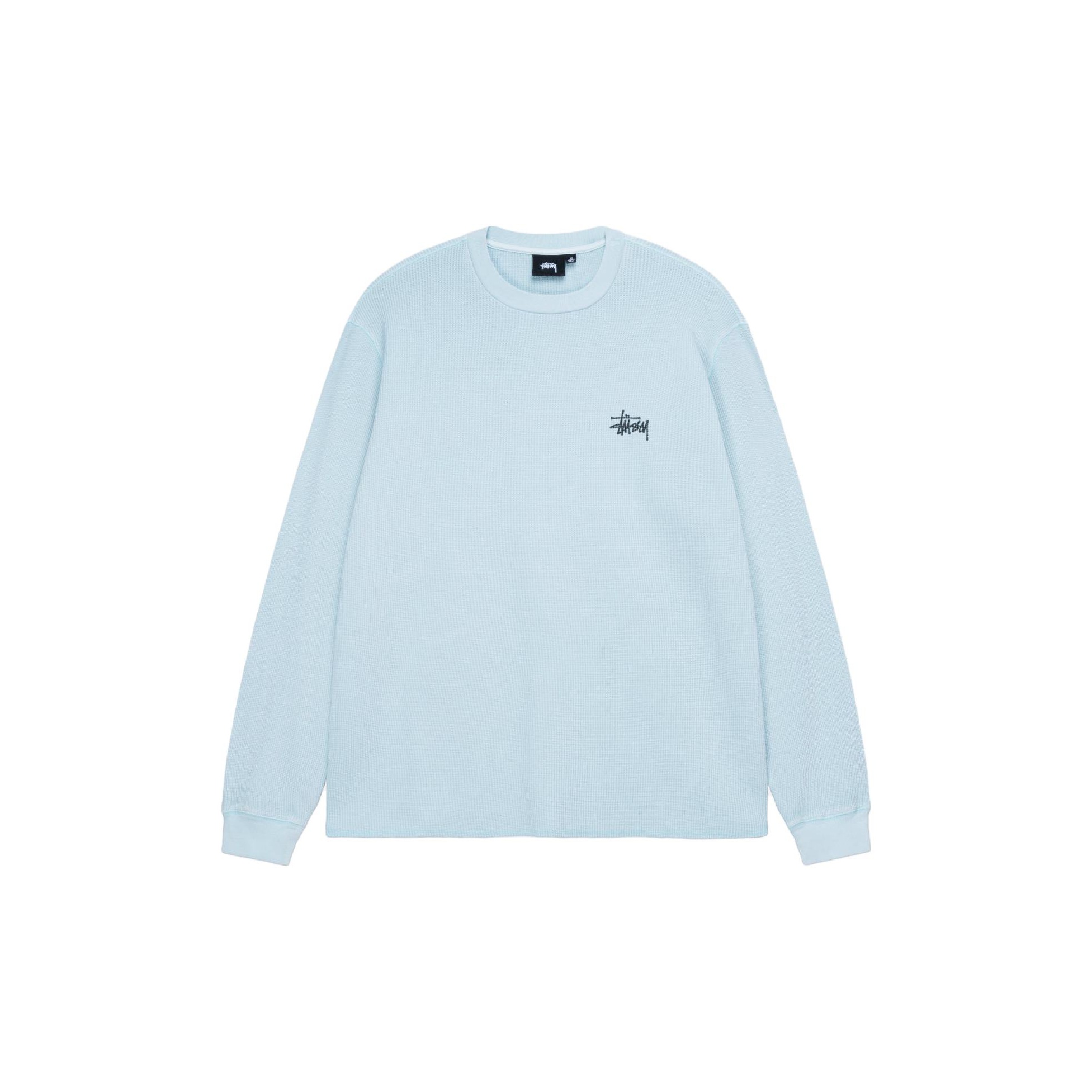 Stussy Basic Stock L/S Thermal Light Blue S - POIZON