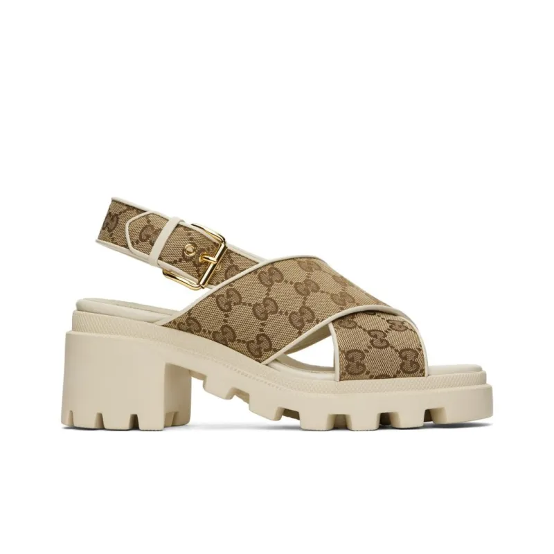 GUCCI One Strap Sandals Women's Beige-1