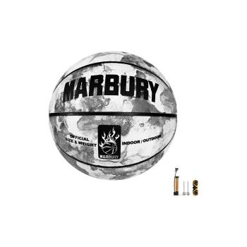 MARBURY Splash Ink Series PU Basketball Gray White Size 7 Training Unisex