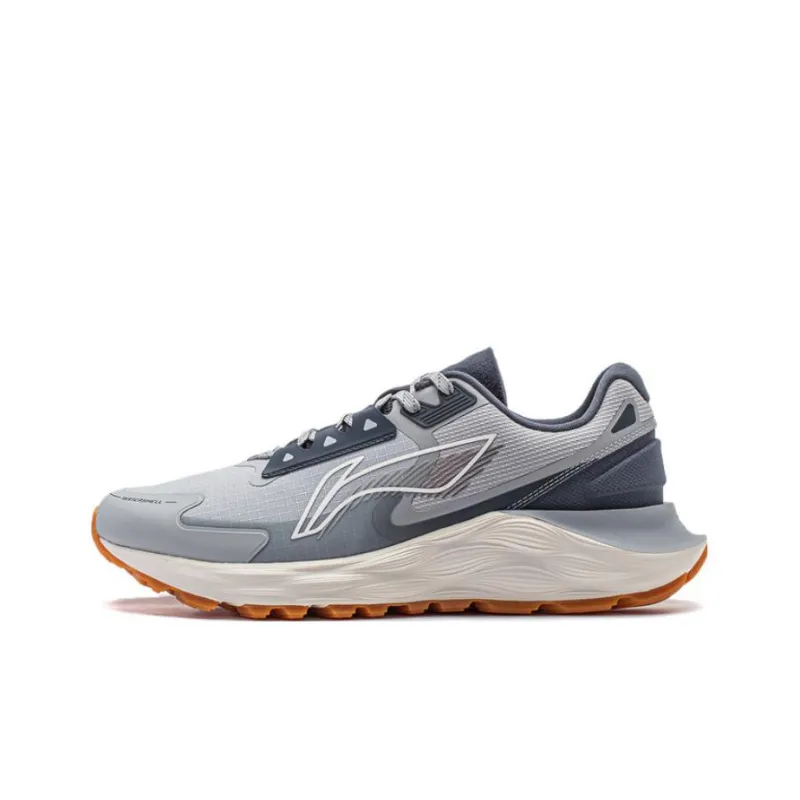 LiNing Yufeng Cushioning Anti Slip And Wear Resistant Low Top Running Shoes Men's Gray-0