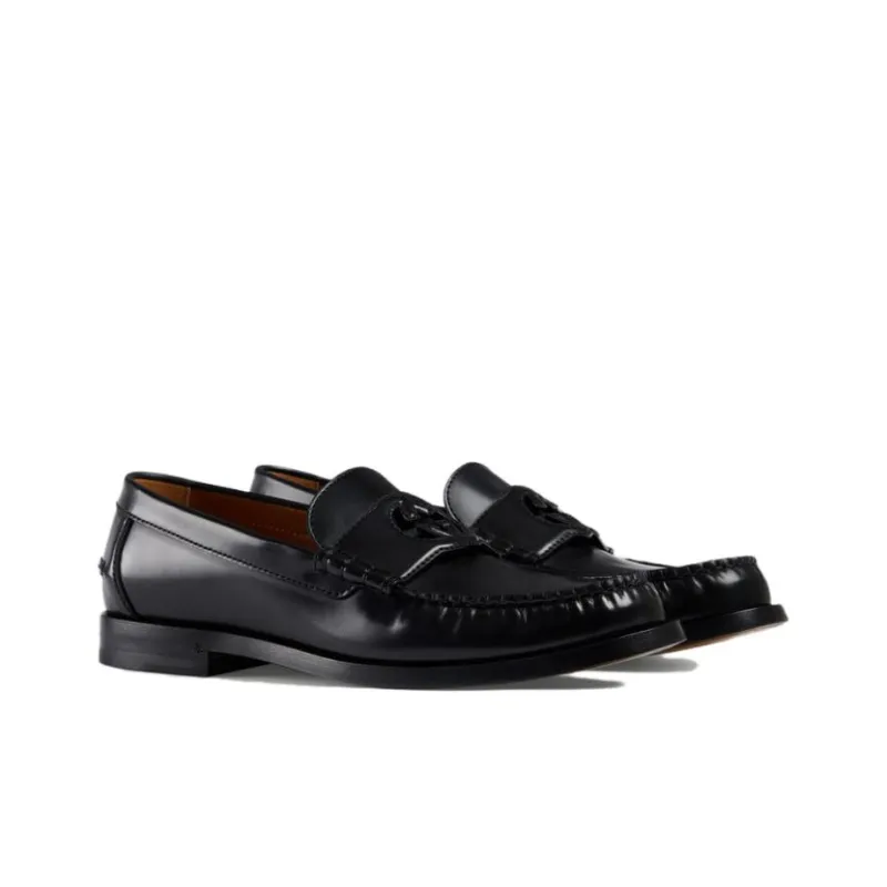 GUCCI Interlocking G Loafers Black-1