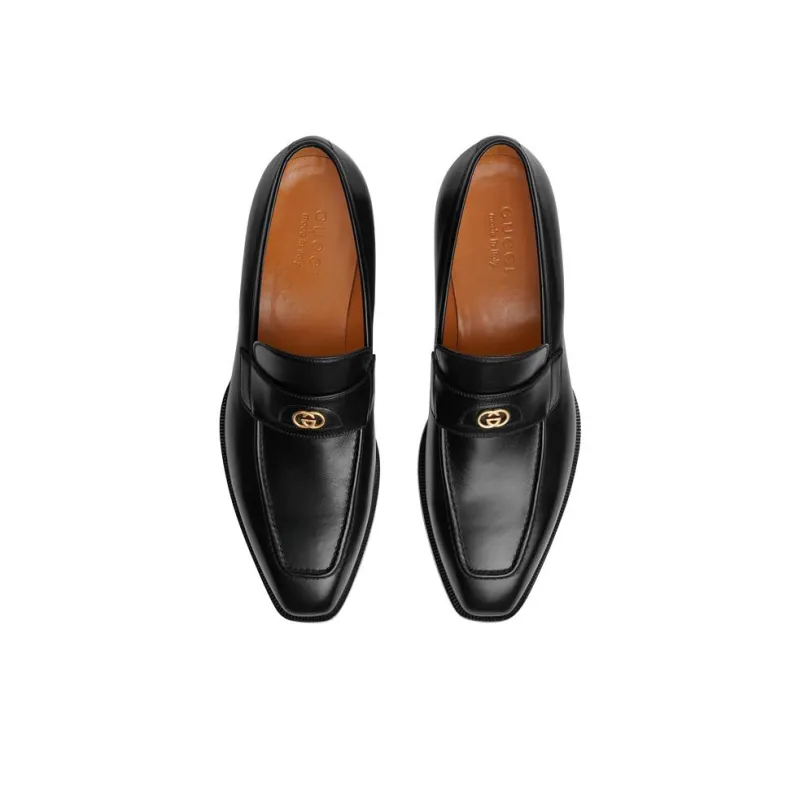 GUCCI Interlocking Jakarta Loafers Black-3